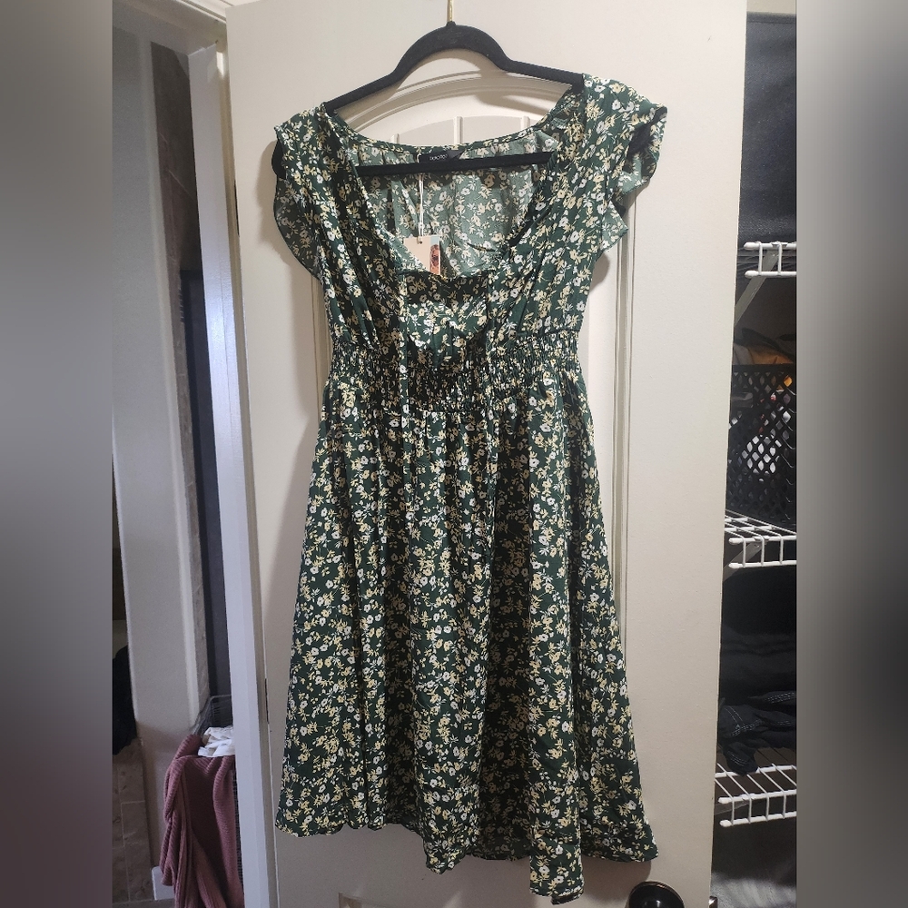 Floral Green Dress